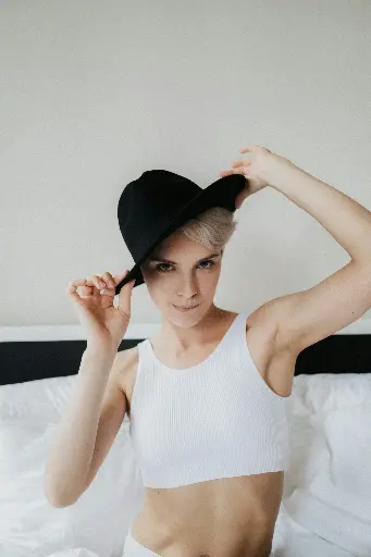 羅紋針織短款上衣